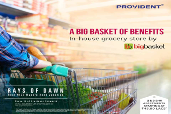 In-house grocery store by Big Basket at Provident Rays Of Dawn in Kumbalgodu, Bangalore